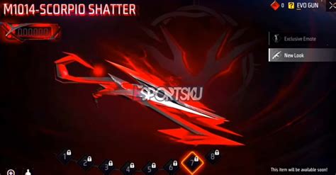 Skin Evo Gun M1014 Scorpio Shatter Free Fire FF Esportsku