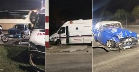 Accidente múltiple en La Habana con una ambulancia involucrada deja