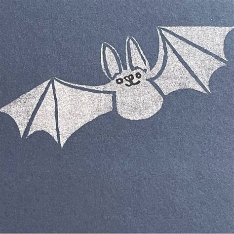 A Drawing Of A Bat Flying Through The Air