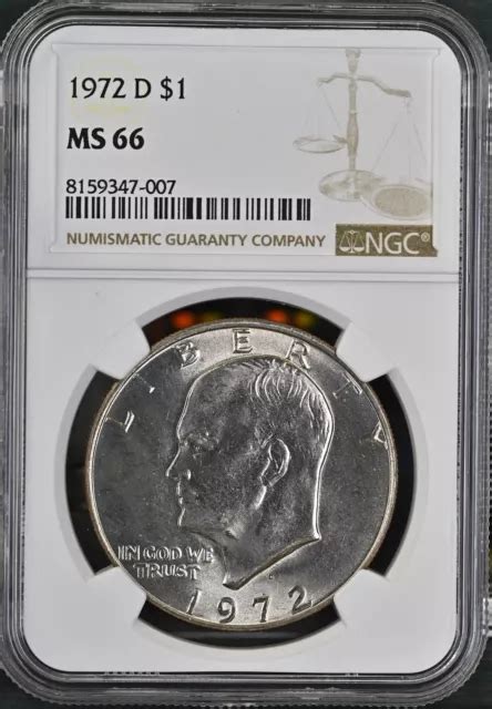 1972 D 1 Eisenhower Dollar NGC MS66 8159347 007 78 58 PicClick UK