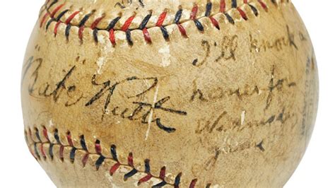 Babe Ruth Ball Comes With Rare Video Of Babe Signing Off