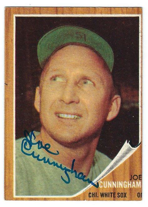 Autographed Joe Cunningham 1962 Topps Card Main Line Autographs