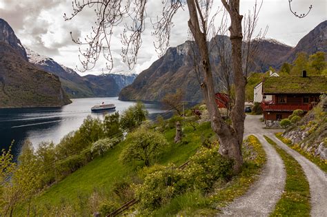 Aurlandsfjord near Aurland, Norway