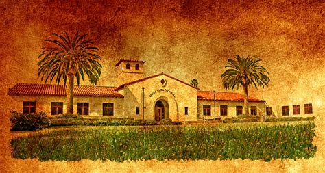 Chula Vista city hall - old paper Digital Art by Watch And Relax