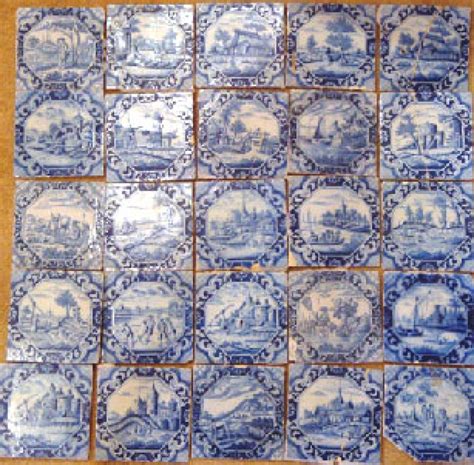 Series Of 25 Dutch Delft Tiles Stock Moxhams Antiques