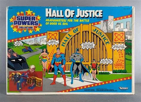 1984 Kenner Dc Super Powers Collection Hall Of Justice Playset