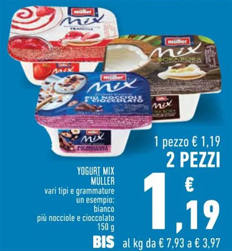 YOGURT MIX MÜLLER vari tipi e grammature un esempio bianco più