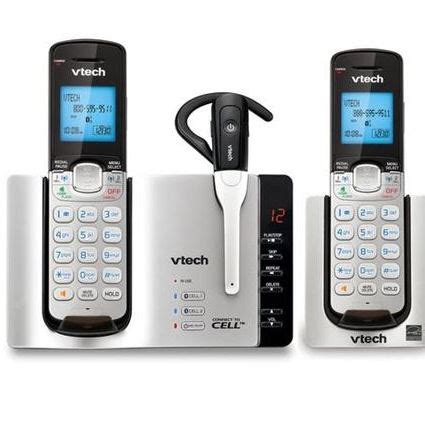 Vtech DS6771-3 DECT 6.0 Link2Cell Expandable Digital Bluetooth Cordless ...