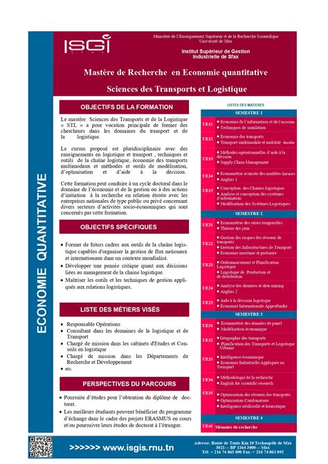 Candidature aux masters de l Institut Supérieur de Gestion Industrielle