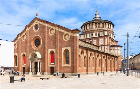 Kirche Von Santa Maria Delle Grazie Mailand Stockbild Bild Von