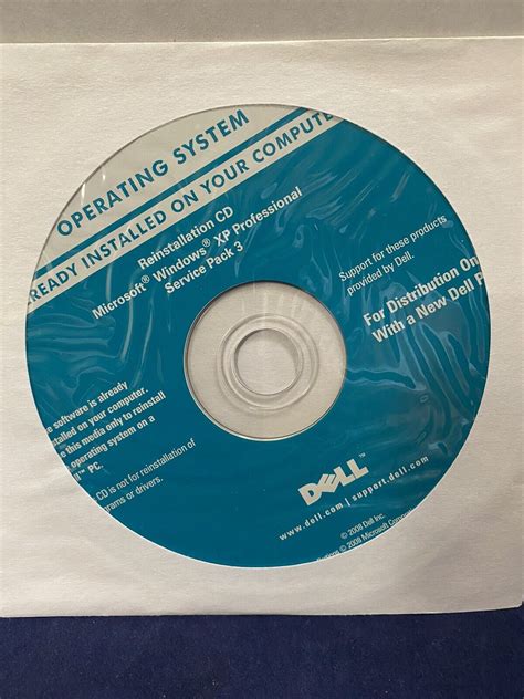 New Dell Os Reinstallation Cd Microsoft Windows Xp Professional Sp