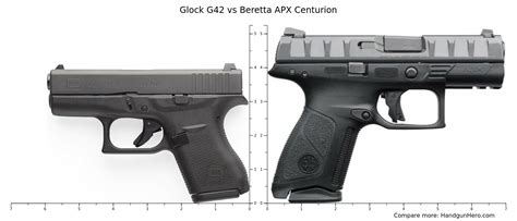 Glock G Vs Beretta Apx Centurion Size Comparison Handgun Hero