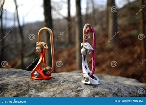 Grigri And Tubular Belay Devices Side By Side Stock Photo Image Of