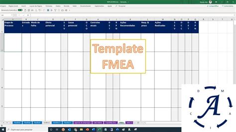 Templates Six Sigma FMEA Capabilidade De Atributo Matriz De Causa E