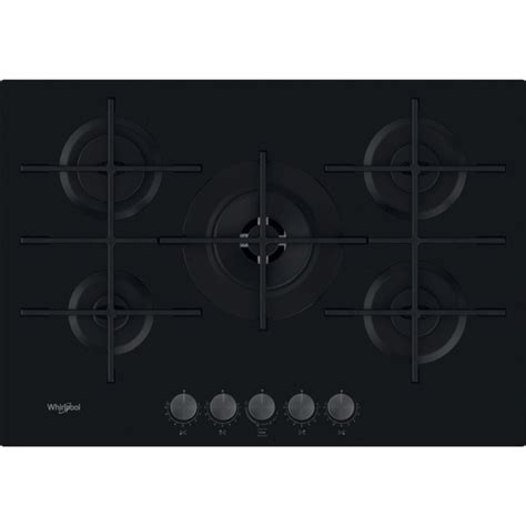 Whirlpool GOWL 758 NB FR plaque Noir Intégré placement 75 cm Gaz 5