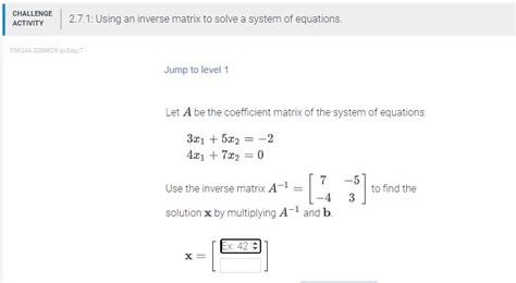 Solved Jump To Level 1Let A Be The Coefficient Matrix Of Chegg