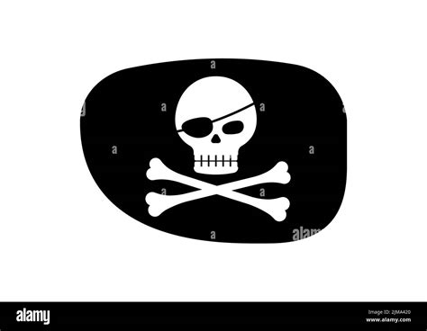 Pirate Eye Patch And Skull With Crossbones Vector Illustration Stock