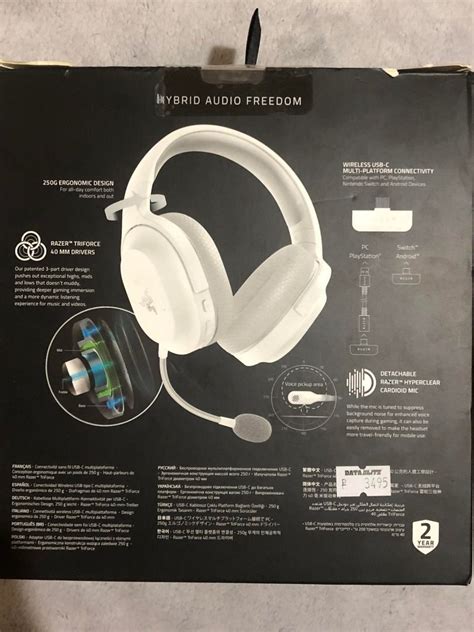 Razer Barracuda X Mercury Audio Headphones Headsets On