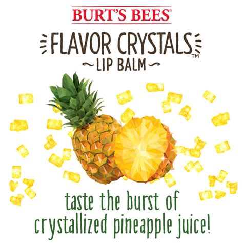 Burts Bees Flavor Crystals Lip Balm Tropical Pineapple Beautyspot