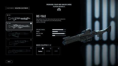 Weapon Customize Star Wars Battlefront Ii Interface In Game