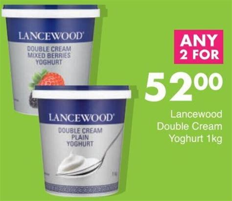 Lancewood Double Cream Yoghurt 1kg Offer At Save