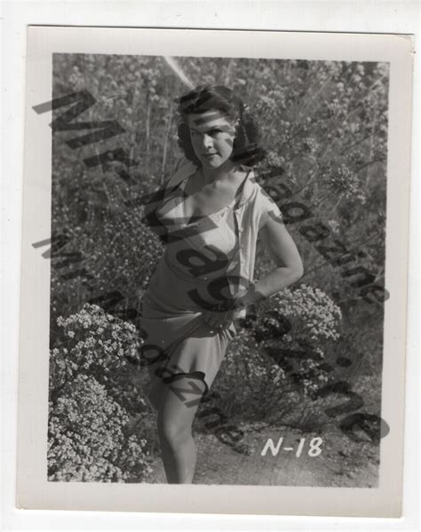 Vintage Risqu B W Pinup X Sexy Cheesecake Brunette Lingerie