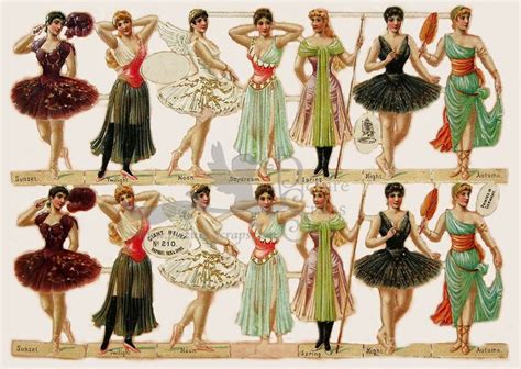 An Old Fashion Illustration Shows Women Dressed In Flappers Dresses