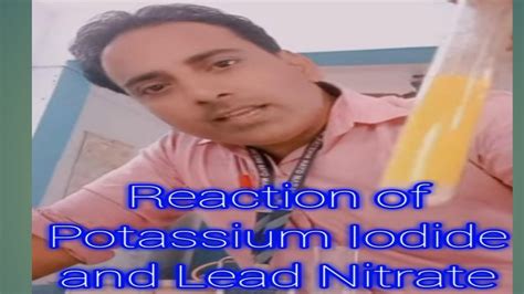 Double Displacement Reactionpotassium Iodide And Lead Nitrateprecipitation Reaction Youtube