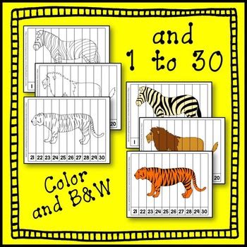 Zoo Animal Counting Puzzle Math Center by Elizabeth McCarter | TpT