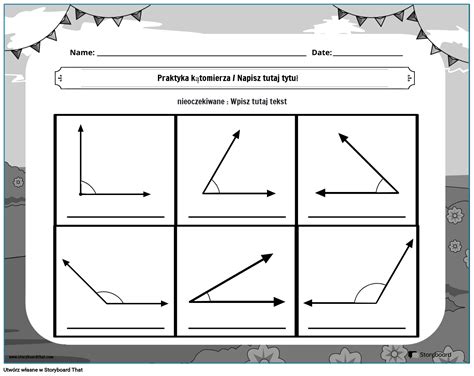 Arkusz kątów z czarno białą naturą Storyboard ידי pl examples