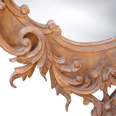 Miroir Style N Oclassique En Feuille D Or Et Bois Sculpt La Main