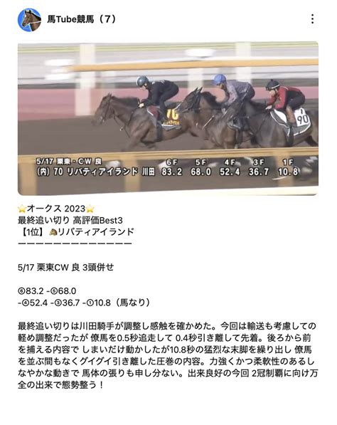 G1 日本ダービー 2023 最終追い切り【高評価 Best3】 馬tube 競馬予想ブログ