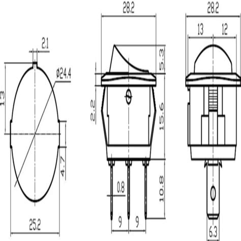 IC 132D LEDLİ ON OFF ANAHTAR 3P 25 12V DC KIRMIZI