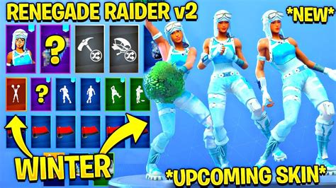 New Frozen Renegade Raider Showcase With All Leaked Fortnite Dances Cheer Up Knee Slapper