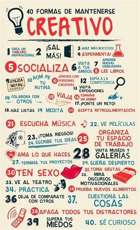 40 Formas De Mantenerse Creativo Creatividad Pensamientos Liderazgo