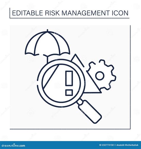 Risk Identification Outline Icon Simple Linear Element Illustration