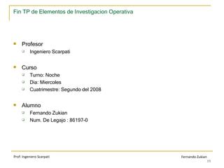 Elementos De Investigacion Operativa Ppt