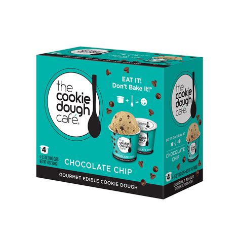 The Cookie Dough Cafe Chocolate Chip Edible Cookie Dough 35 Oz 4 Count Walmart Inventory