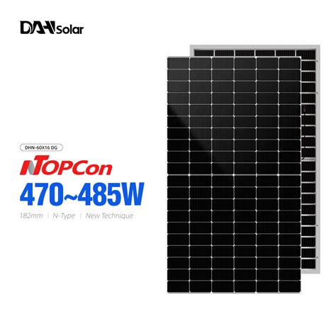 Solar Panels W W N Type Topcon Solar Panel Wholesale Double Glass