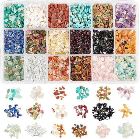 Nbeads About Pcs Natural Gemstone Chips Mm Styles Undrilled