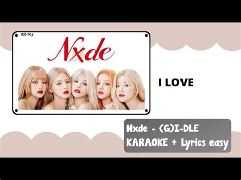 Nude G I Dle Karaoke Easy Lyrics Youtube