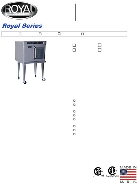 Bedienungsanleitung Royal Range Reco 2 2 Seiten