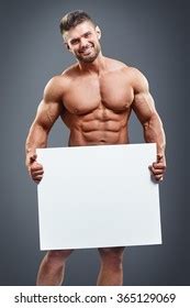 Naked Guy Holding Blank Sign Images Stock Photos And Vectors