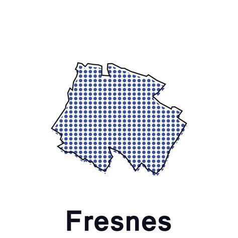 map city  fresnes dot style concept infographics element trip