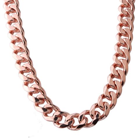 High Quality Men Women 19mm Chain Necklace 316l Stainless Steel Rose Gold Chain Stainless Steel