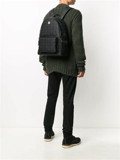 Mcm Large Stark Studded Backpack Farfetch