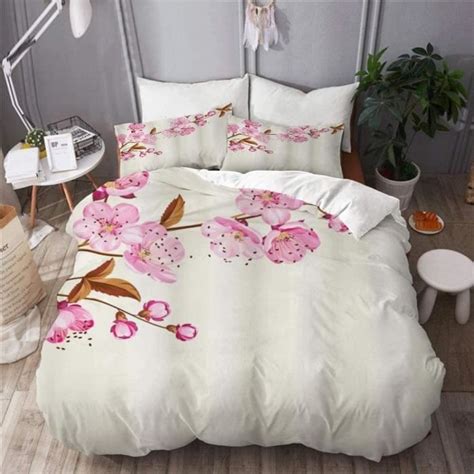 Housse De Couette Fleur De Cerisier Impression D Microfibre