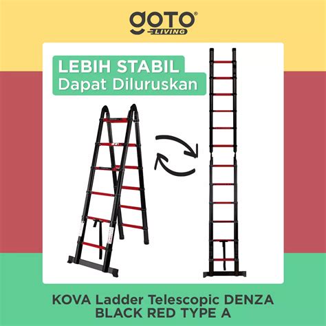 Jual Goto Living Goto Denza Tangga Lipat Double Alumunium Teleskopic