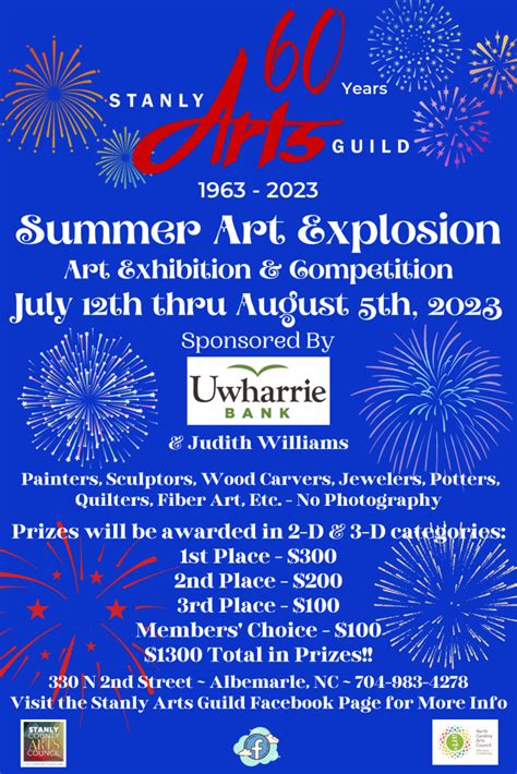 Summer Art Explosion Art Exhibition Competition Stanly County