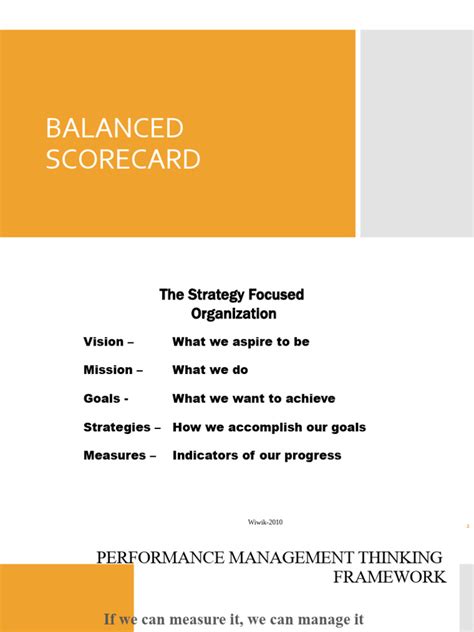 Balanced Scorecard | PDF